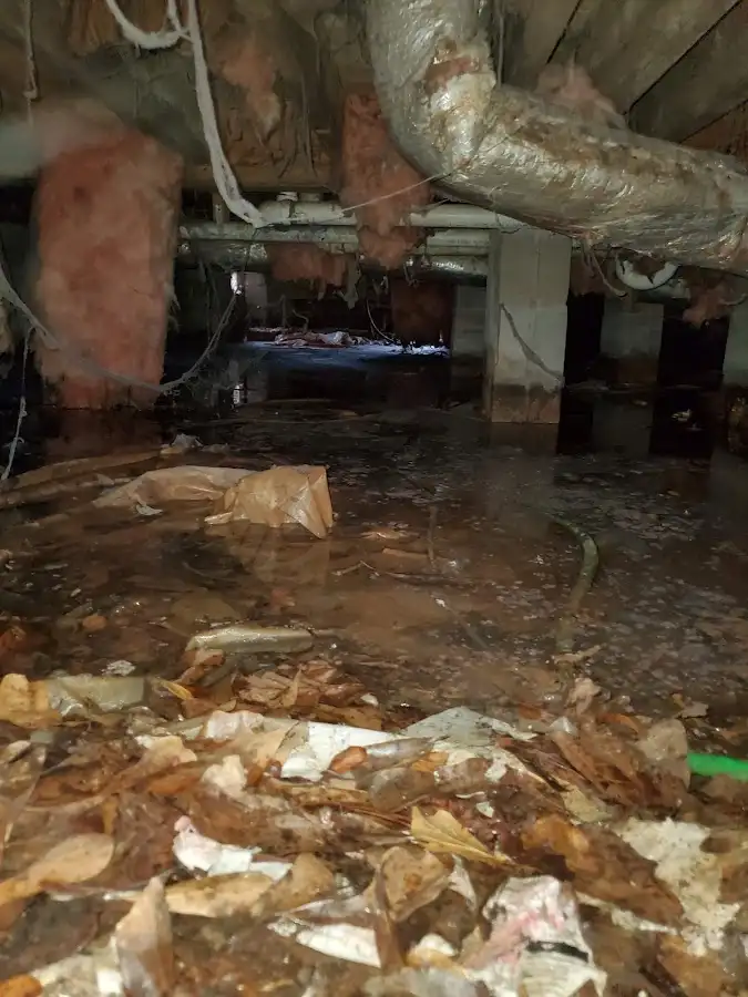 Crawl space flood assessment for Commercial Water Damage Restoration in Penn Hills