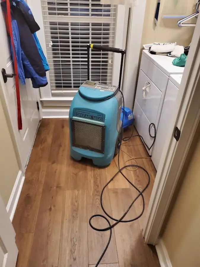 Commercial dehumidifier deployed for Flood Damage Cleanup in Penn Hills